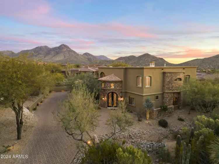 Custom Home for Sale in Troon North Scottsdale with Mountain Views