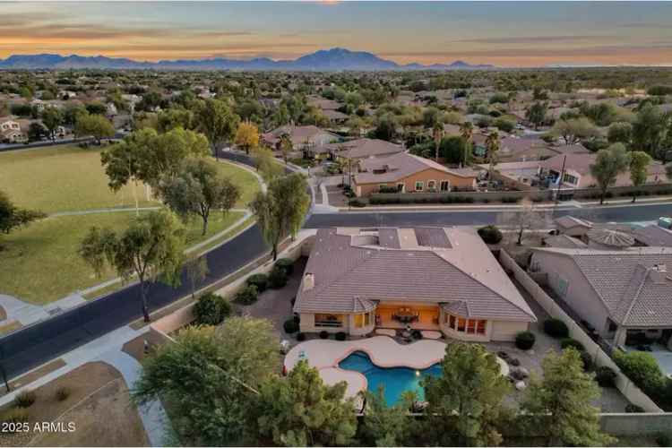 Buy Single Family Home in Gilbert Arizona with Pool and Park View