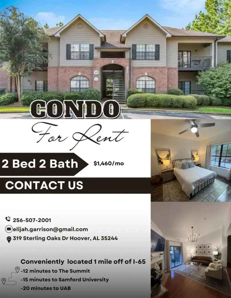 Rent Condo in Riverchase with 2 Bedrooms and Vaulted Ceiling