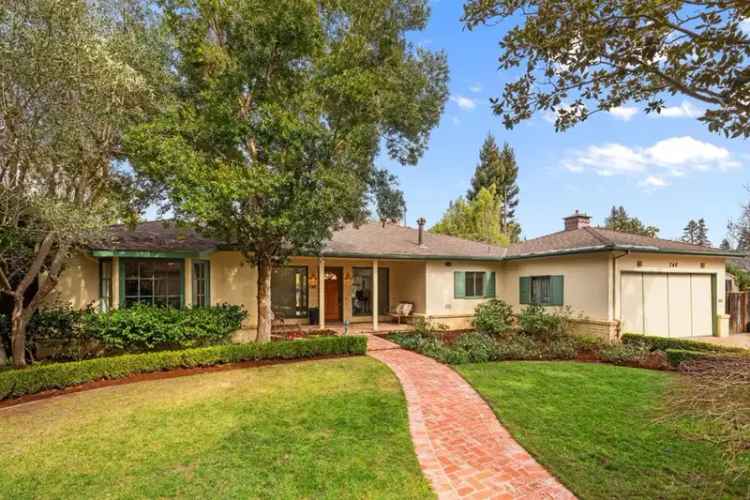 Buy House in Menlo Park with Pool and Spa on Tree-Lined Street