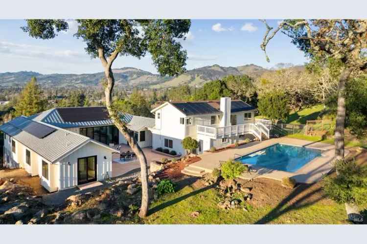 Buy luxury single story house with stunning views in Wine Country