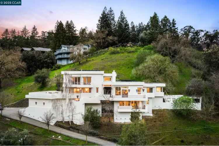 Buy modern hillside estate in Lafayette with stunning views and luxury features