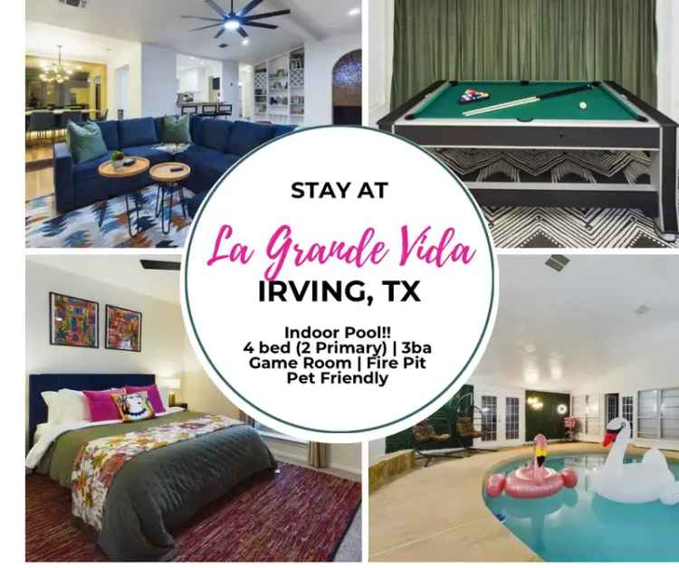 Luxury Buy 4-Bedroom Home Near DFW Airport with Pool and Game Room