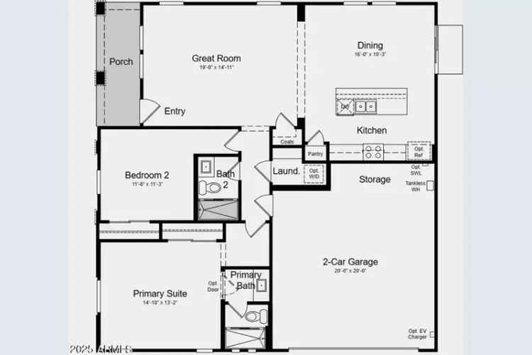 New Construction Buy Home 1 Story 2 Bedrooms 2 Bathrooms with Garage