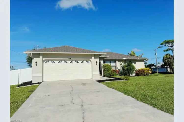 Buy Corner Lot Home in Cape Coral with 3 Bedrooms and 2 Baths