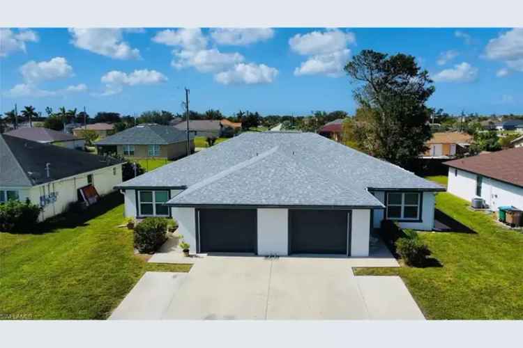 Duplex for Sale in Cape Coral with Two 3 Bedroom Units and Rental Income