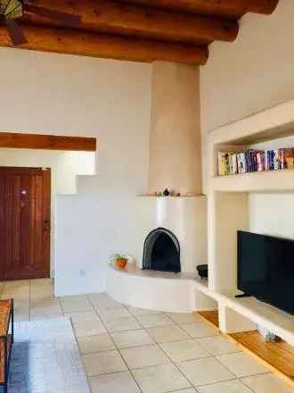 Rent Pueblo Style Condominium in Santa Fe with Kiva Fireplace